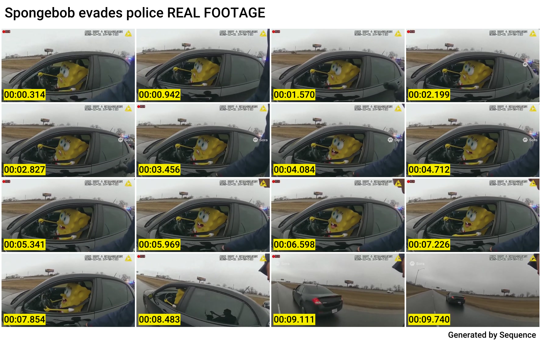 Example contact sheet export